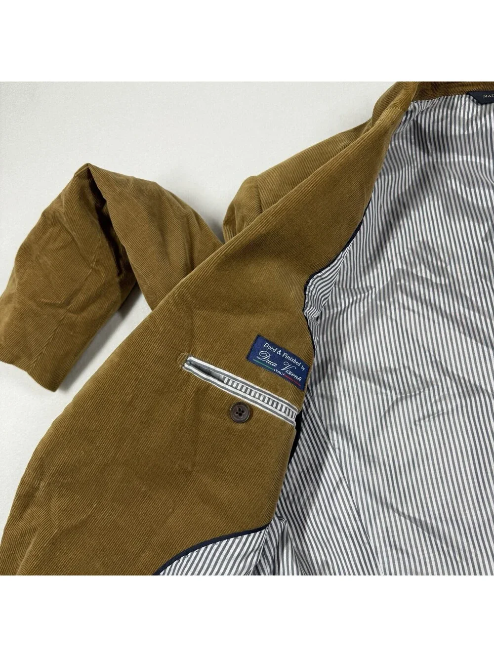 Banana Republic Blazer Mens 38R Corduroy Jacket Sport Coat Duca Visconti Brown